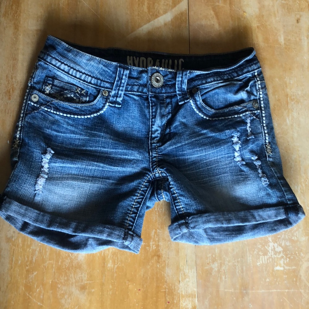 Hydraulic Denim Shorts